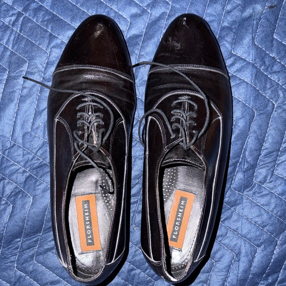 Florsheim Men's Black Leather Oxfords